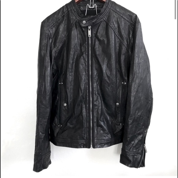 Diesel Other - Diesel Black 100% Sheep Leather Motorcycle Jacket Cafe Racer XL